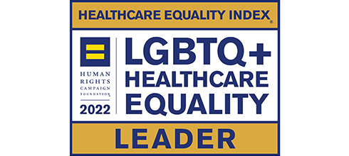 Human Rights Campaign LGBTQ Healthcare Equality Index Leader badge